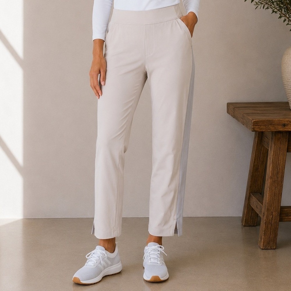 Athleta Pants Brooklyn Heights Rib Pant Beige 4P Petite 198671-18